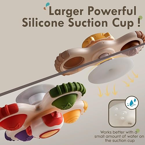 Miniatura 2 de ALASOU 3 juguetes giratorios con ventosa para niños de 1 año Novedad Spinning Tops Calcetines para niños Juguete de baño para bebés de 1 a 3 años