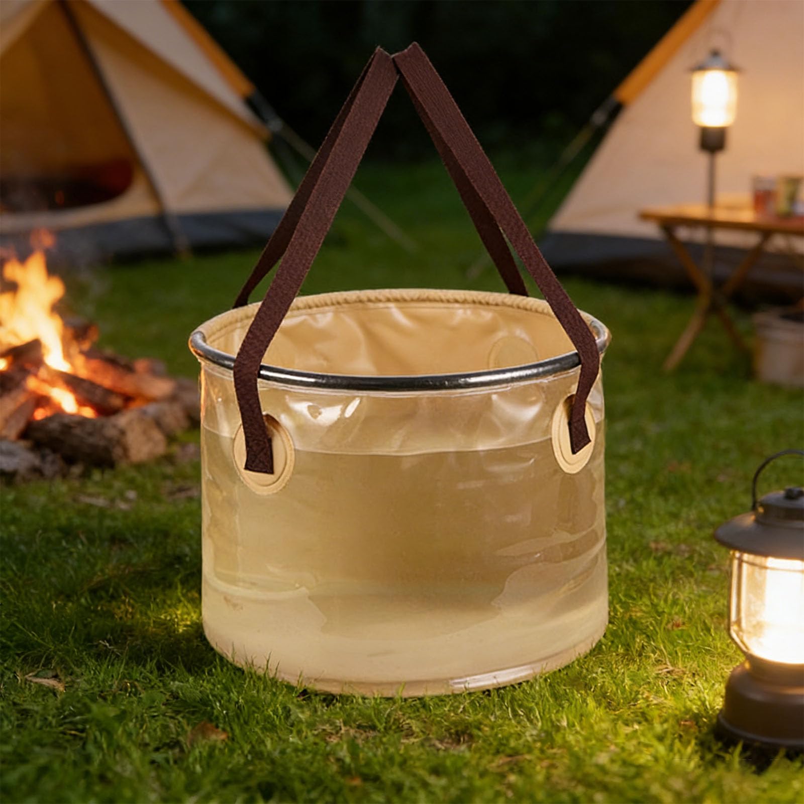 Auslaufsicherer, Faltbarer PVC Wassereimer, 20 l / 30 l, tragbares Design für Camping, Angeln, Outdoor Einsatz mit verstärktem, Wassereimer für Camping, Angeln, Outdoor Aktivitäten mit, PVC