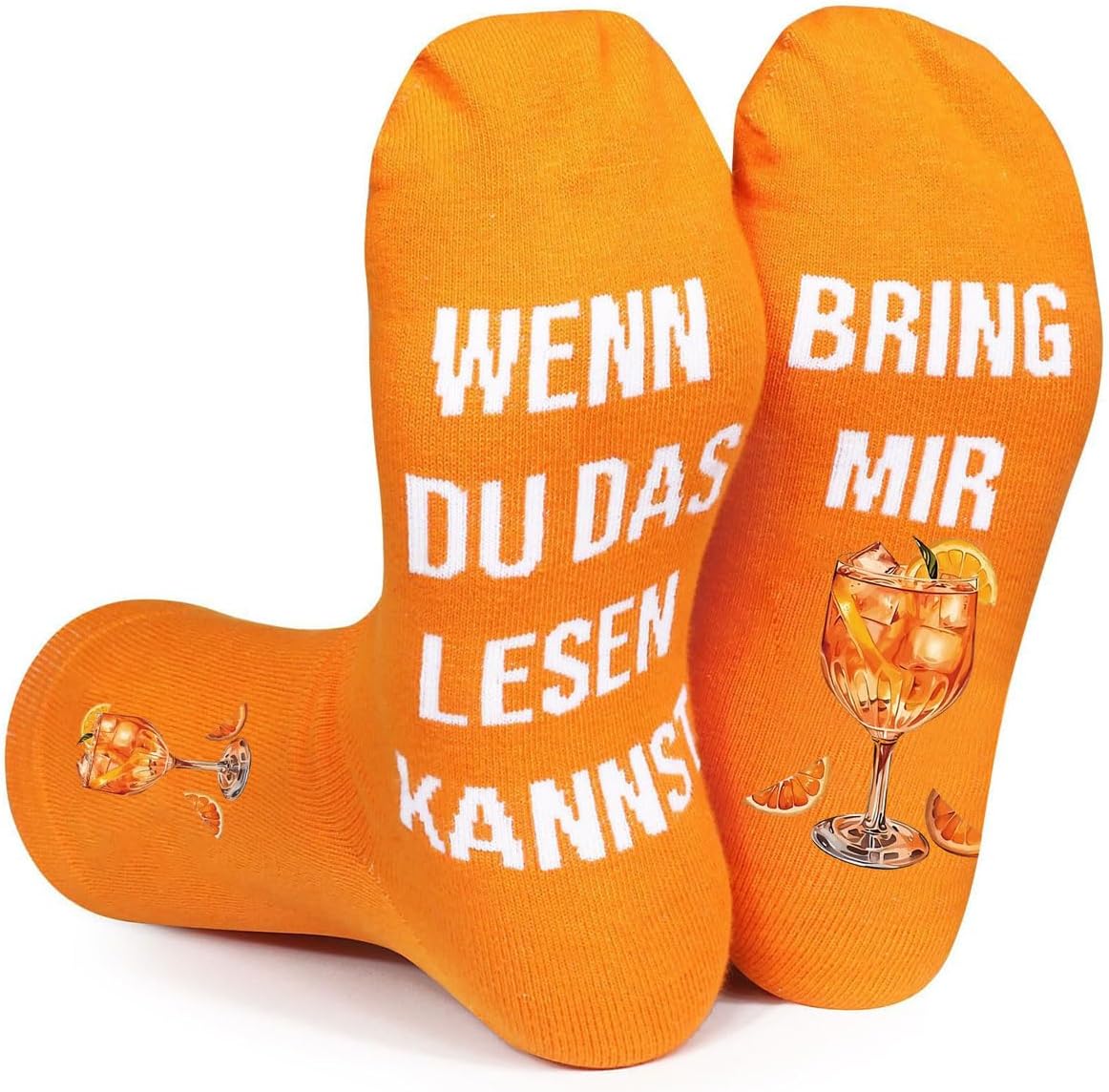 Embroidered Aperol Spray Socks, Aperol Gift, Women & Men Motif Tennis Socks, Breathable Sports Socks, Cotton Socks, Crew Socks, Gift for Aperol Lovers, Orange