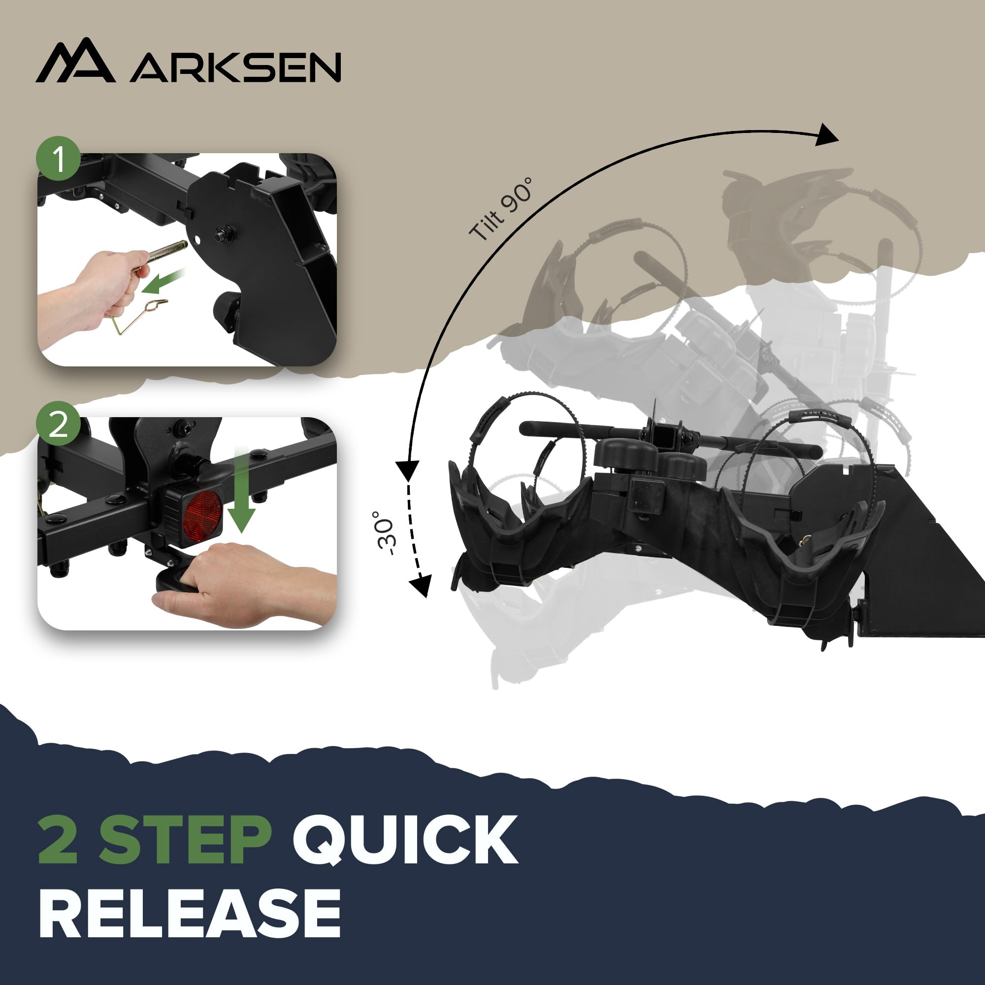 Snapklik.com : Arksen Electric Bike Rack Hitch, Foldable Quick Release ...