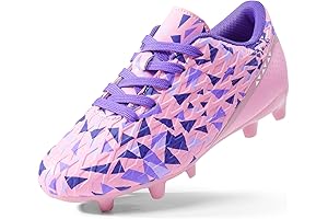 Girls Soccer Cleats Youth Comfortable Non-Slip Soccer Shoes Kids Sport Outdoor Athletic...