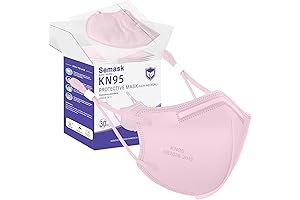 Pink KN95 Face Masks for Women - 30 Pack