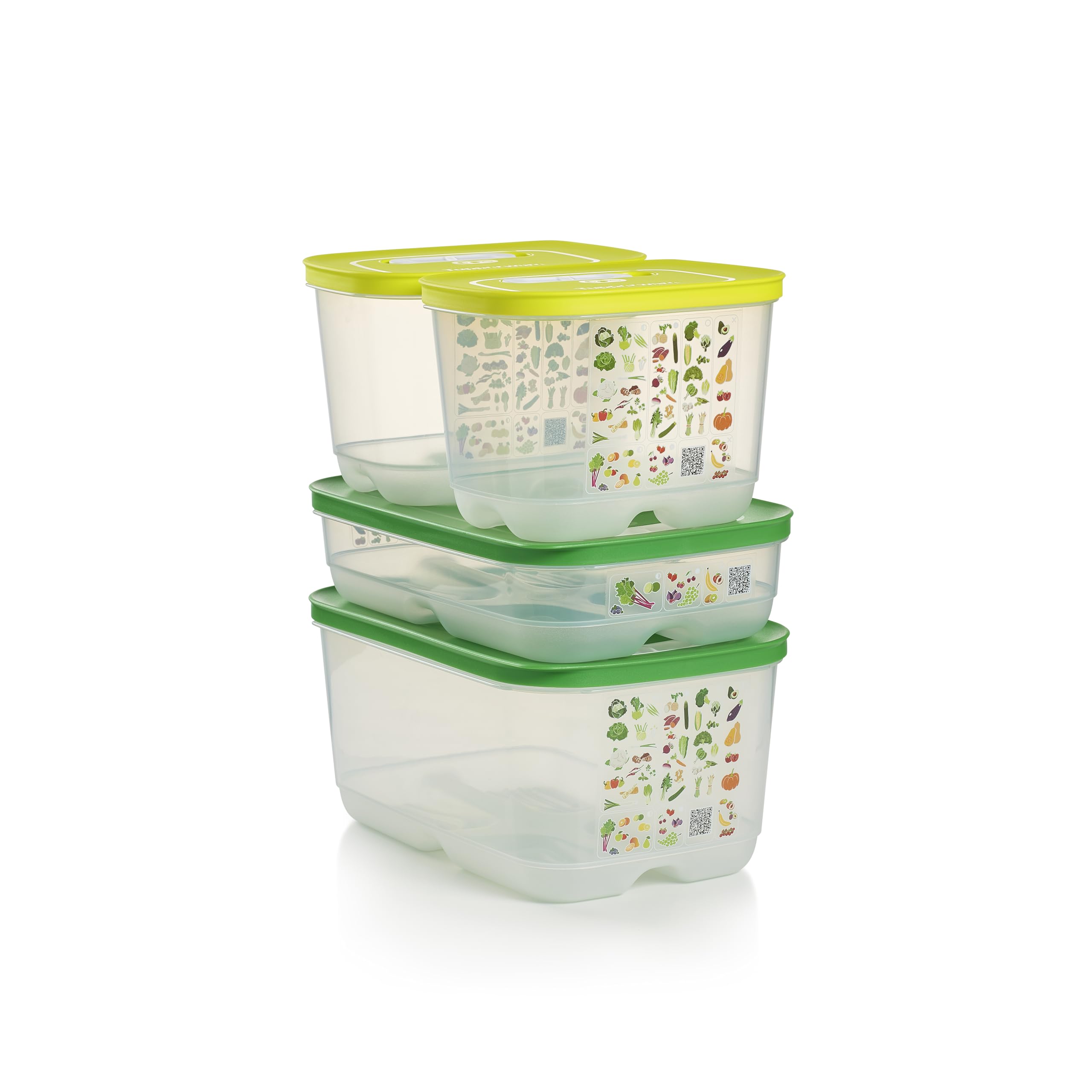 Tupperware Fridgesmart - Set di 4 contenitori per alimenti, lavabili in lavastoviglie e senza BPA, (4 contenitori + 4 coperchi)