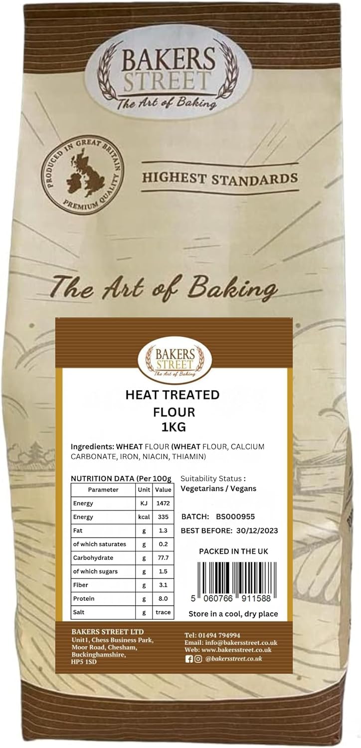 Bakers Street Heat Treated Cake Flour 2X1Kg (2Kg) Perfect For Use
