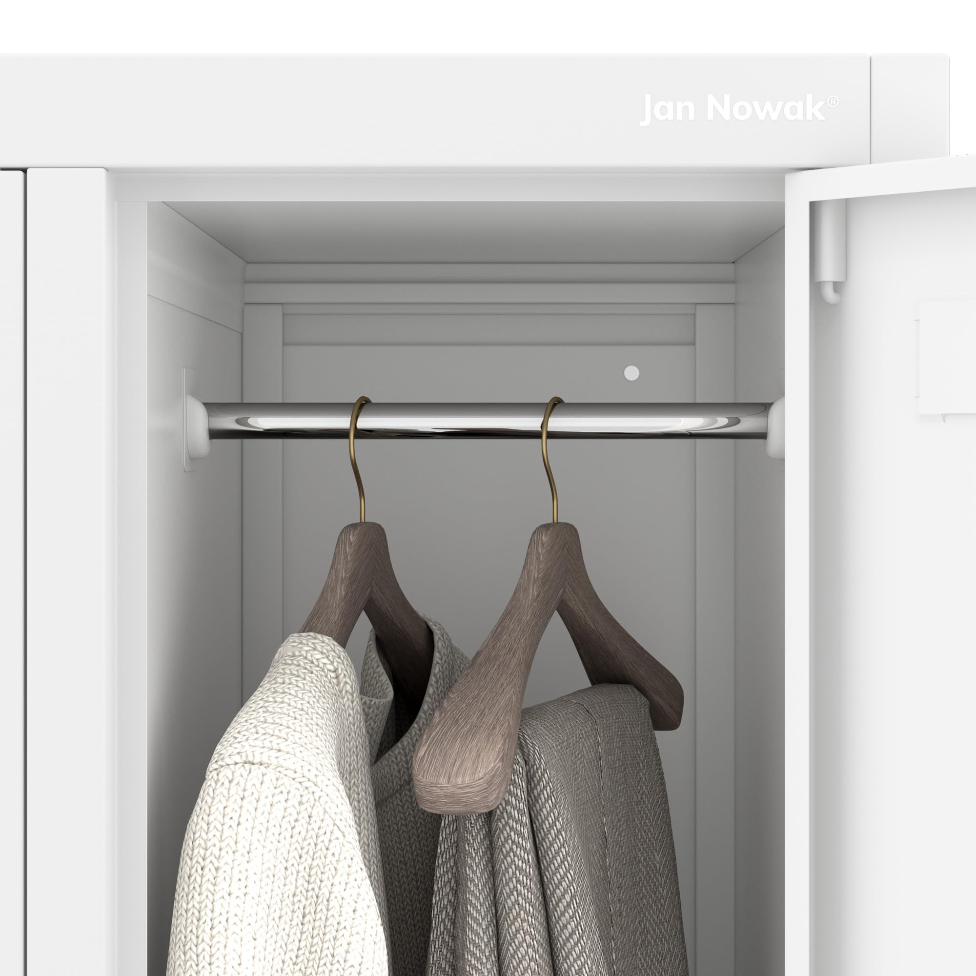 Jan Nowak taquilla metálica para Vestuario colectivo Armario de Acero con 4 Compartimentos Independientes Barra para Ropa ventilación portanombre y cerraduras Individuales 172 x 56 x 45 cm | Taquilla para 4 usuarios, barras para ropa, ventilación, soporte