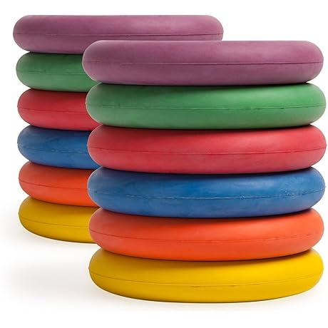 Set of 12 Vibrant Ping Rings for Exhilarating Playground Thrills