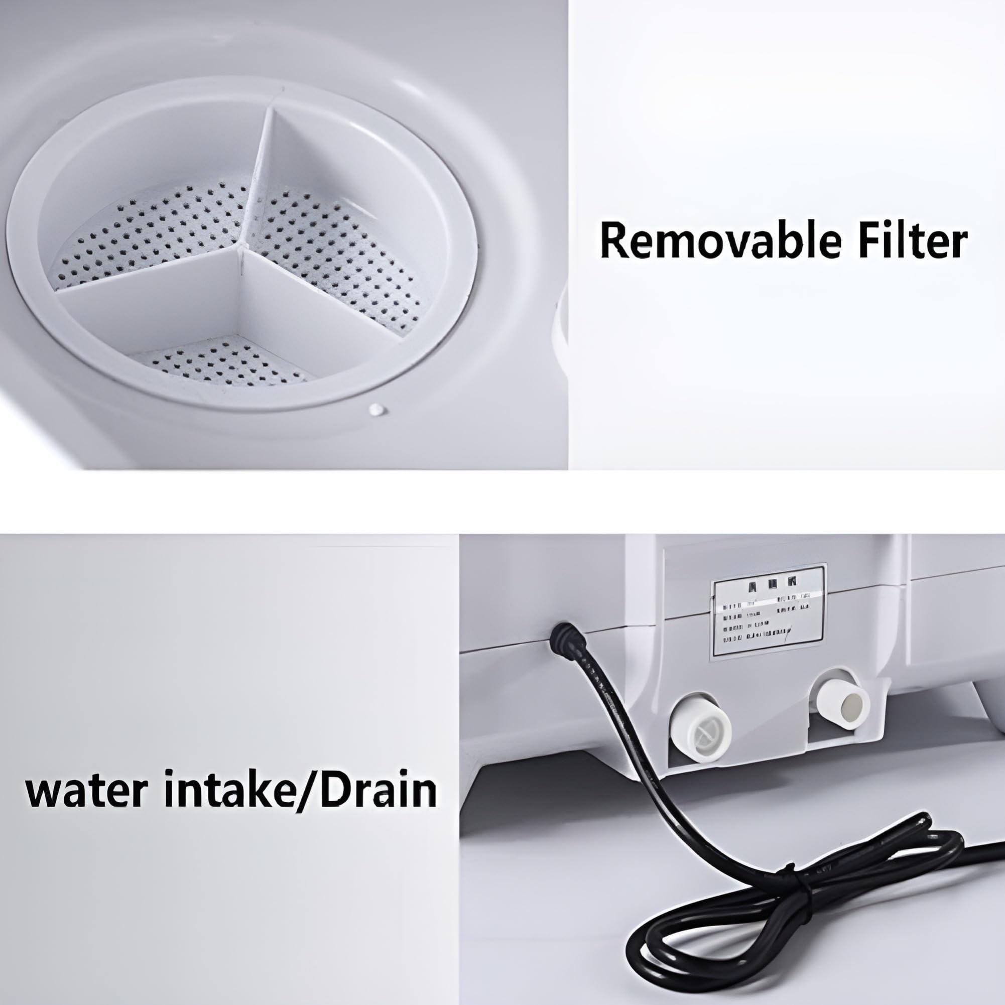 Mini zmywarka, kompaktowa automatyczna zmywarka stołowa z panelem dotykowym, 5 programów mycia, 1200 W do mieszkań, akademików, biur i kempingów