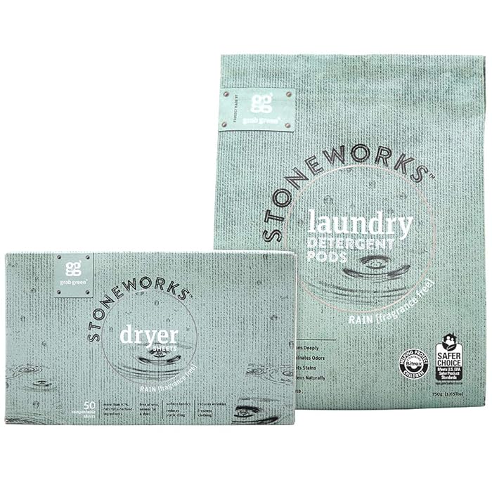 Buy Grab Green Stoneworks Laundry Detergent Pods and Dryer Sheet Bundle