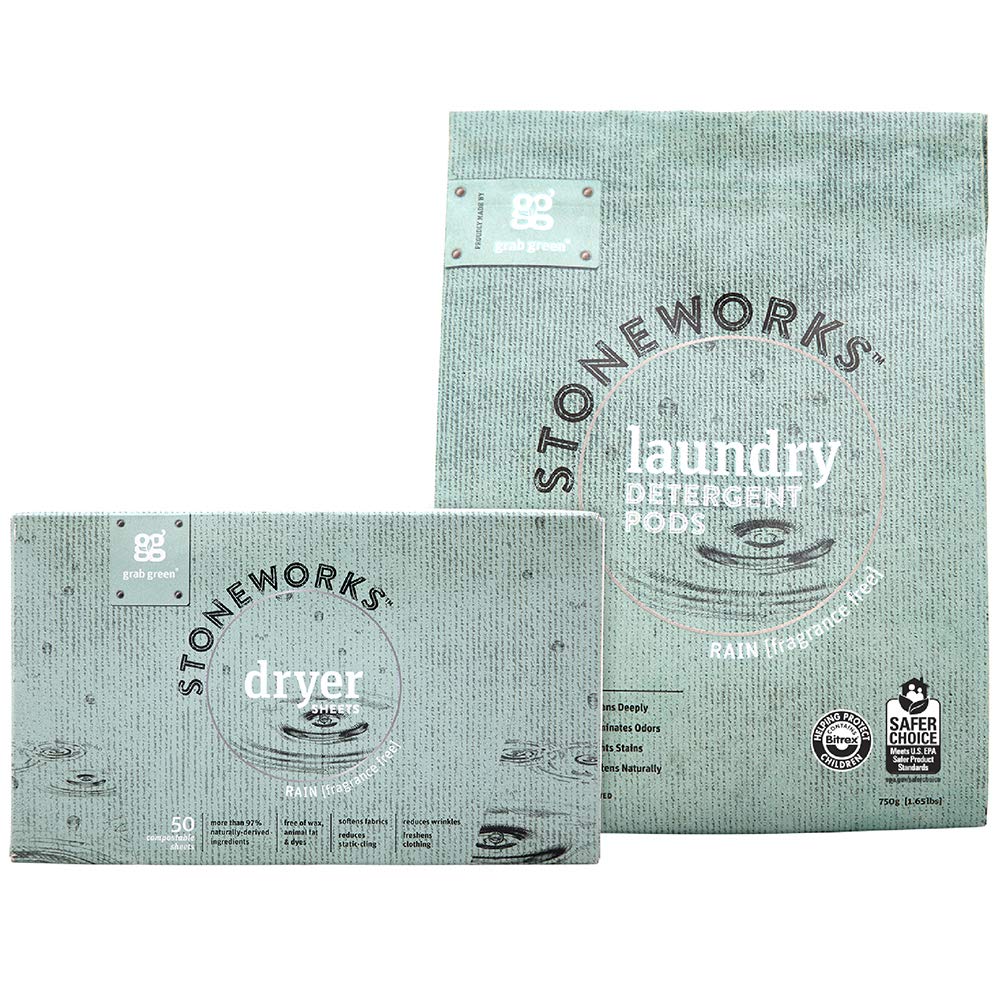 Buy Grab Green Stoneworks Laundry Detergent Pods and Dryer Sheet Bundle