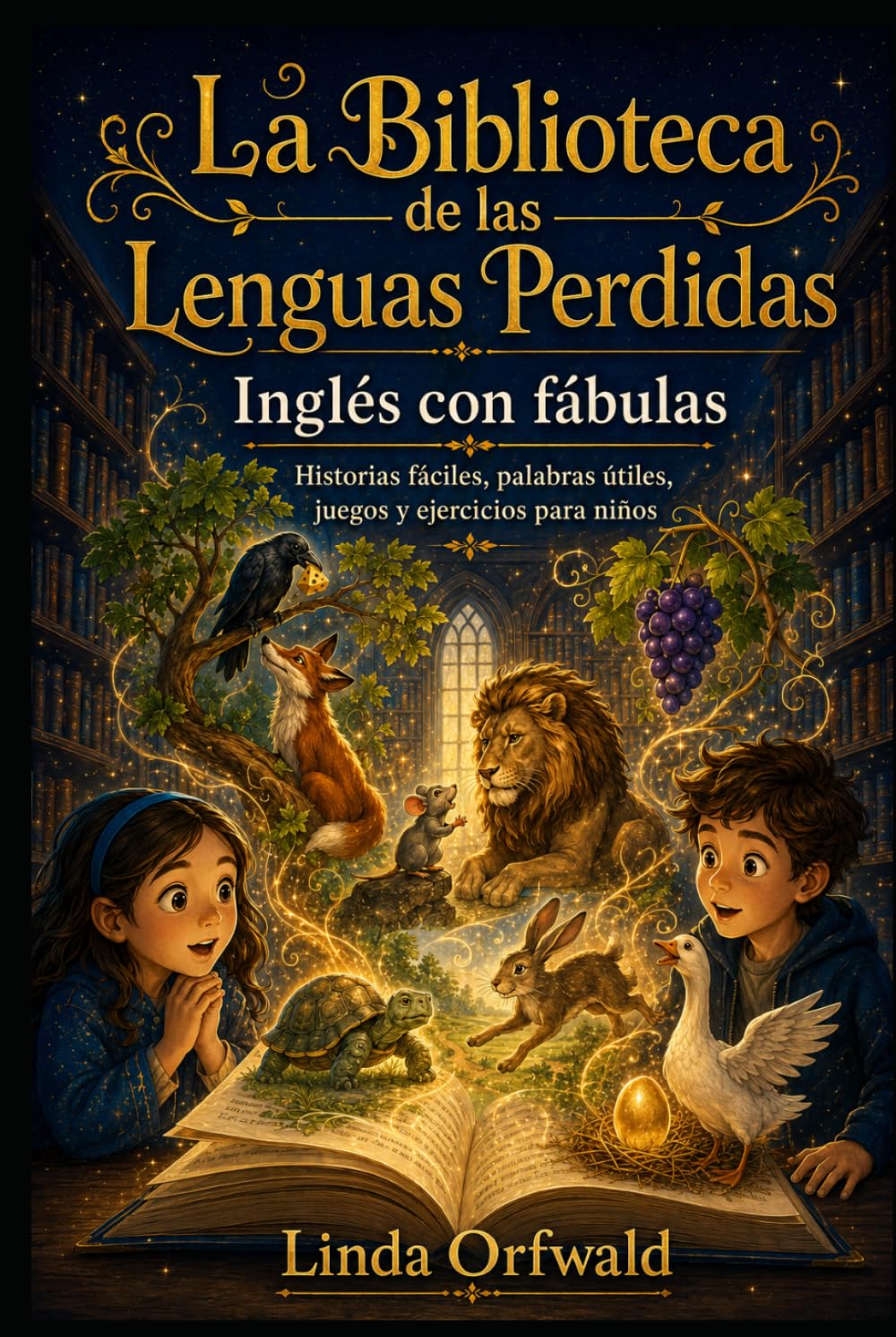 La Biblioteca de las Lenguas Perdidas: Inglés con fábulas Historias fáciles, palabras útiles, juegos y ejercicios para niños