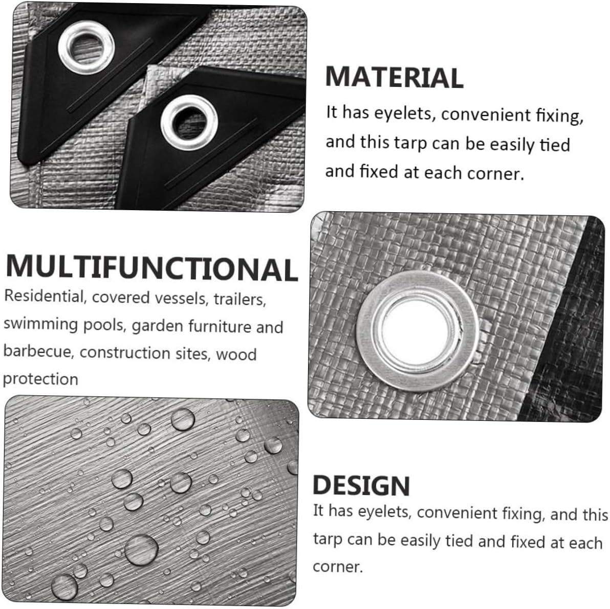 1pc Thickened Tarpaulin for Plant Pe Cover for Outdoor Use Sun Tarp Multi-Purpose Rainproof Tarp