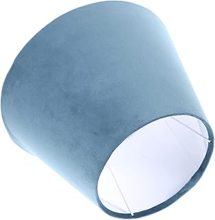 jojofuny Pantalla De Lámpara De Mesa Con Forro Blanco y Exterior Azul Cubierta De Tela Moderna Para Lámparas De Noche y Decoración Del Hogar Pantalla Resistente y Elegante