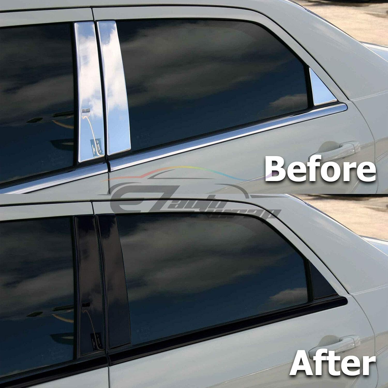 Free Tool Kit Gloss Black Vinyl Wrap Kit for Black Out Chrome Delete Window Trim Door Trim 2" x100Ft