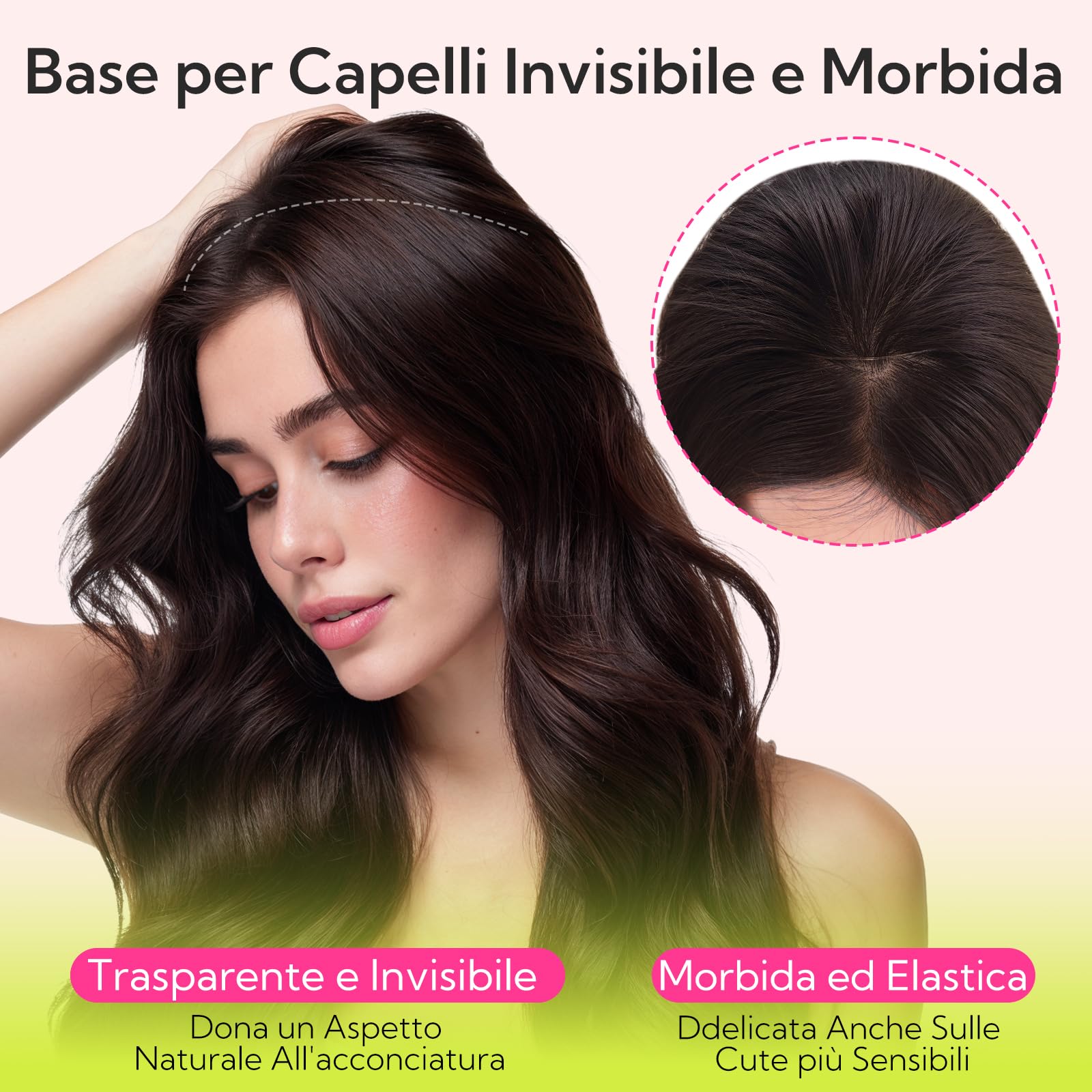 hotbanana Secret - Extension per capelli veri, 40 cm, 95 g, capelli Remy, con filo invisibile, filo segreto, extension per capelli veri, ciocche bionde dorate