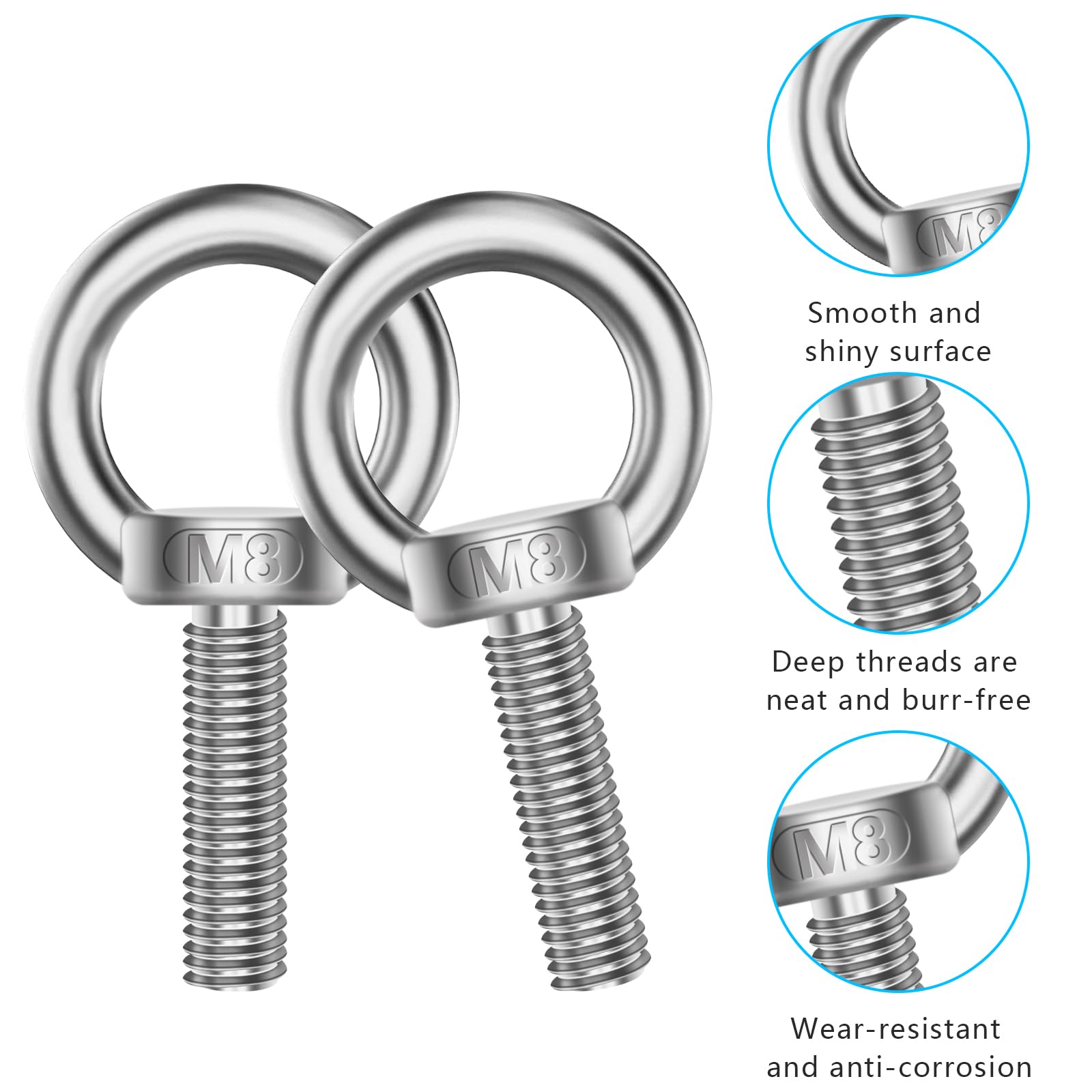Bulloni E Dadi M6 Dadi A Occhiello Di Sollevamento 2 Pezzi - Foto 7