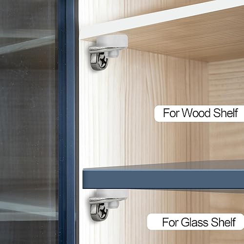 Miniatura 3 de 25 clavijas de metal de 15 pulgadas y 0.197 in para estantes de cocina, soportes de soporte para estantería, estantería, armario, estantería de