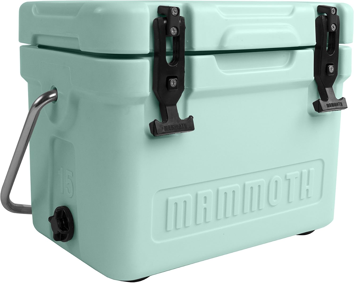 Mammoth Coolers Cruiser Series, Insulated Hard Ice Chest with Durable Double-Walled Rotomolded Construction, Great for On-The-Go Recreational Activities (Cruiser 15, Seafoam Green)