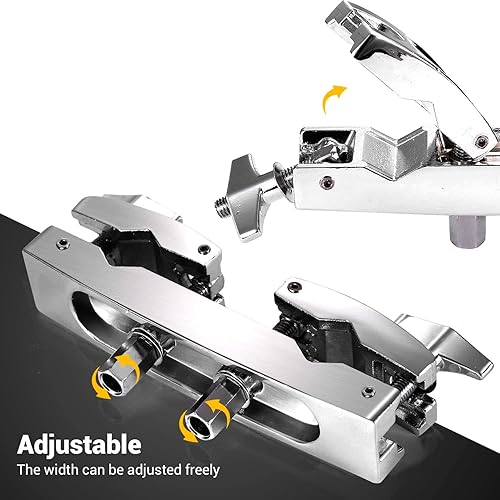 Miniatura 3 de Abrazadera de extensión de juego de batería con soporte de montaje de percusión de varilla recta de 38 para tubos de 12" a 1" con ajuste de dos