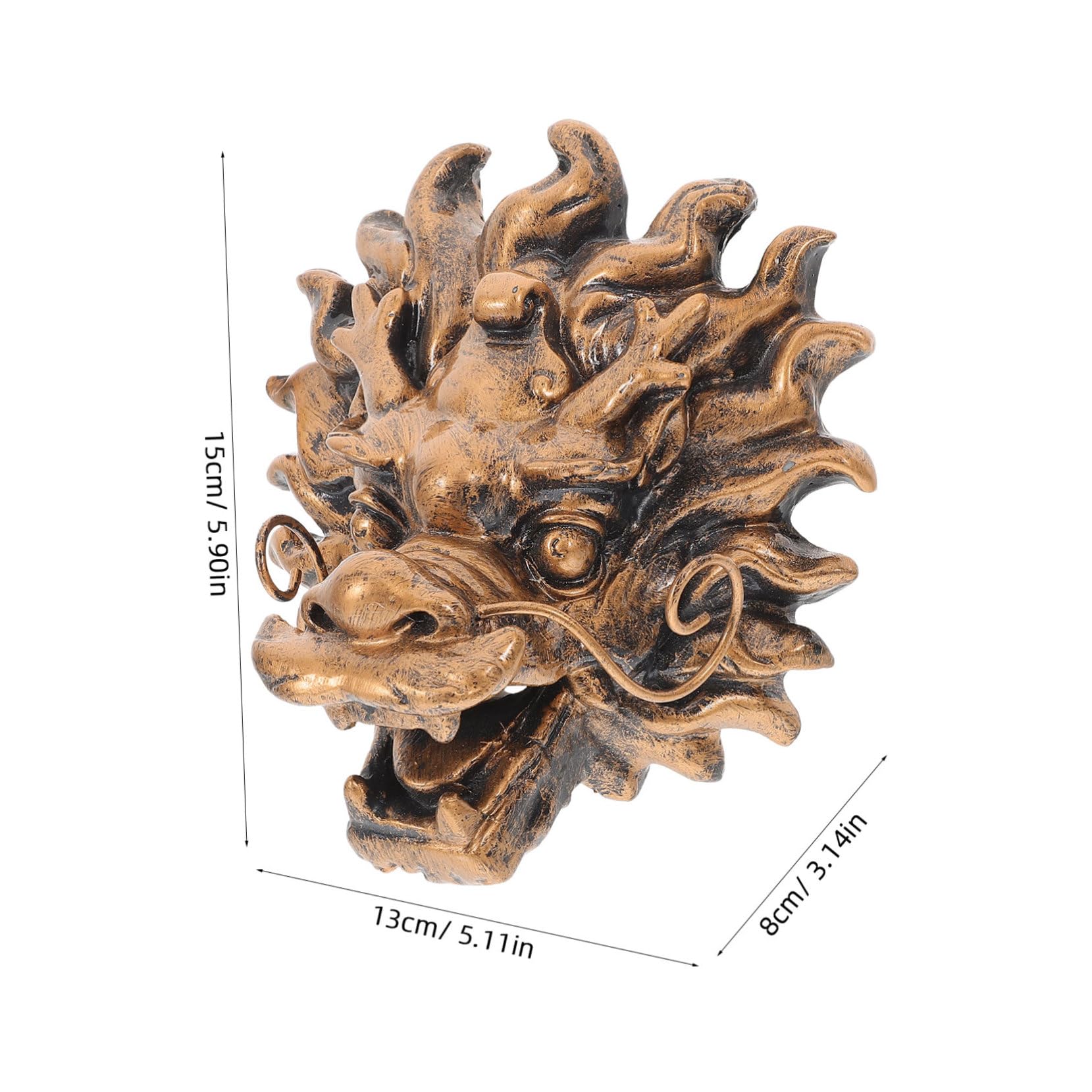 Abaodam Fontana da Parete Decorativa Testa di Drago in Resina per Giardino e Villa, Facile Installazione, Design Elegante e Resistente per Uso Esterno