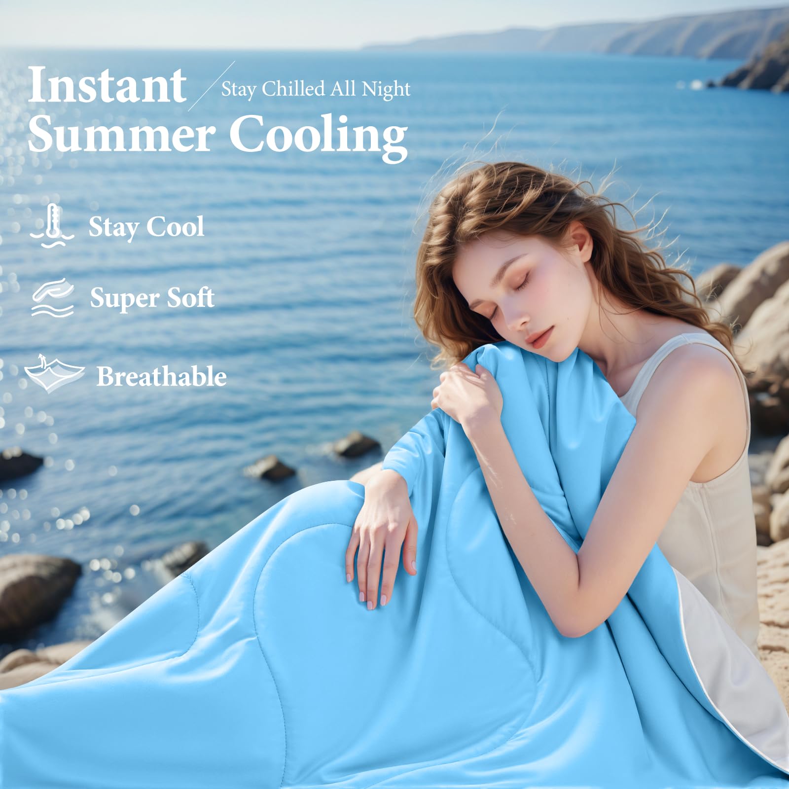 Natural Comfort Ultra Deluxe 100-Percent Natural Mulberry Silk Filled Dobby White Comforter for Summer, King