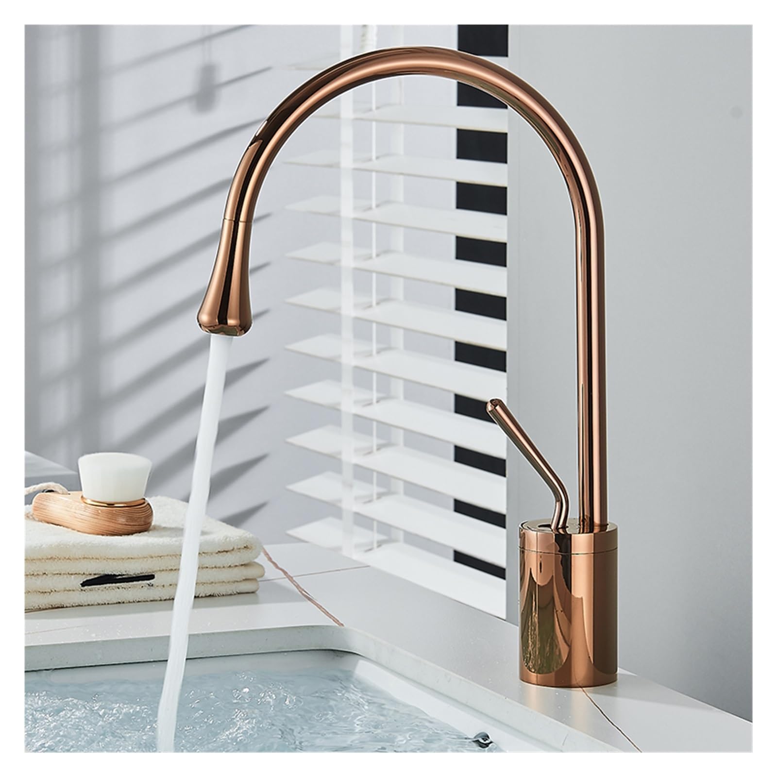 ZYCHSJXA Pull Out Sprayer Countertop Mount Matte Black Mixer Faucet 360 Degree Swivel Kitchen Sink Hot and Cold Water Faucet(White)