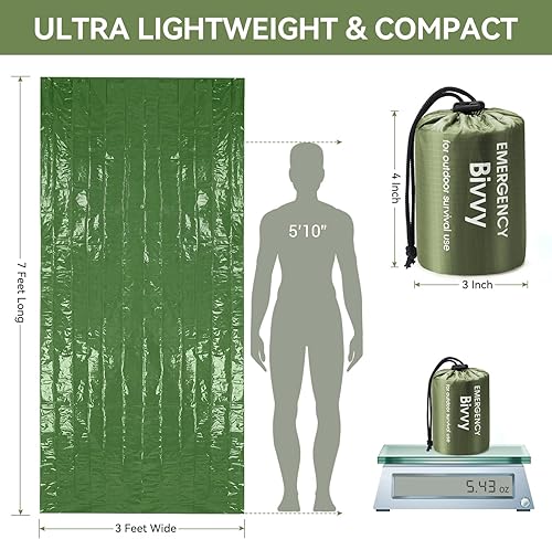 Miniatura 7 de Emergency Radio+ 2 Pack Green Emergency Sleeping Bag