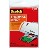Scotch Thermal Laminating Pouches, Laminate Homemade Ornaments, Christmas Banners and Gift Tags, 5 Mil, 20-Pack Photo Size Laminating Sheets 5 x 7 Inches, Clear – view 1