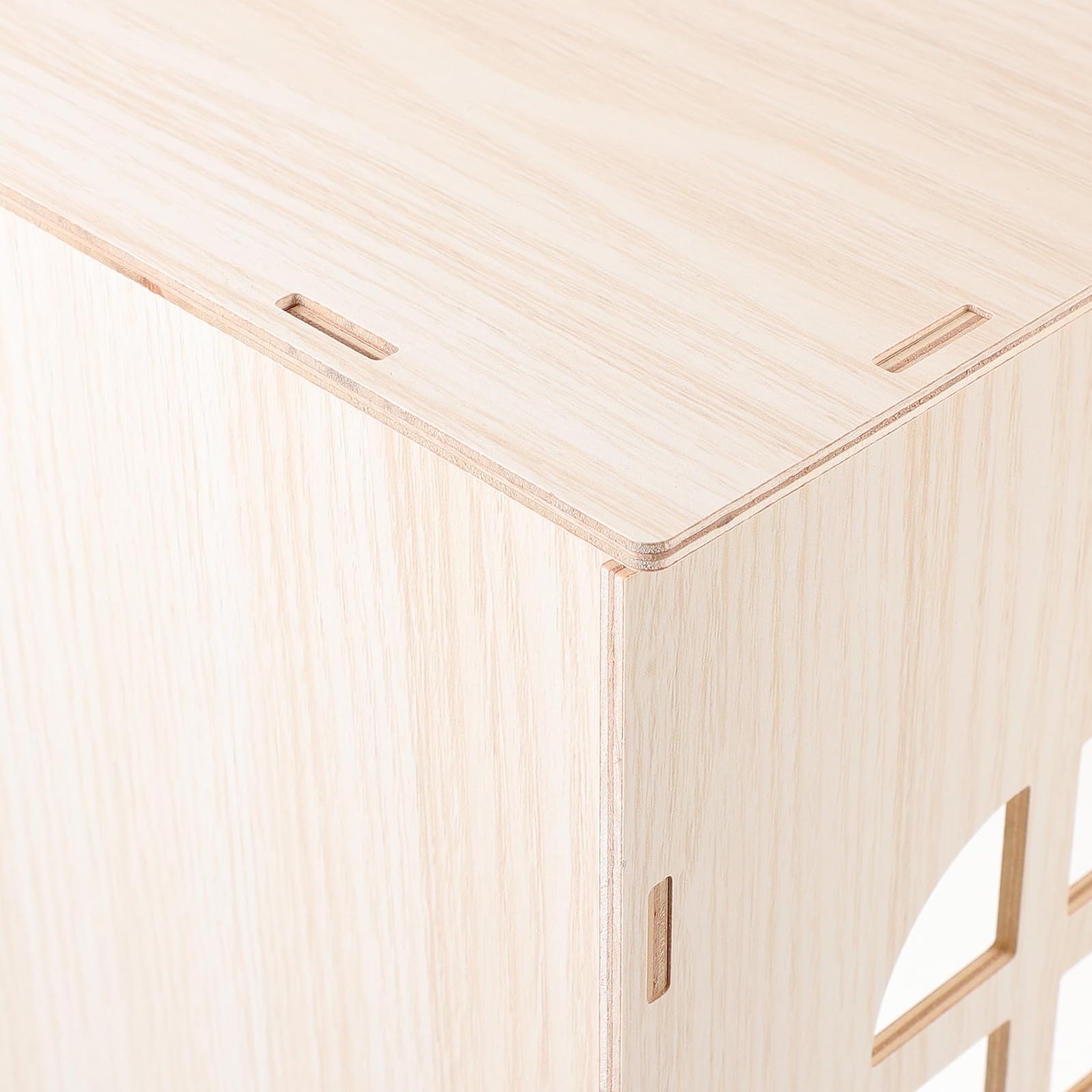 Toyvian Casa de Madera para Hámsteres y Cobayas XXL, Nido para Dormir y Escondite para Roedores Pequeños, Juguete Natural para Jaula, Refugio Multifuncional para Mascotas Pequeñas