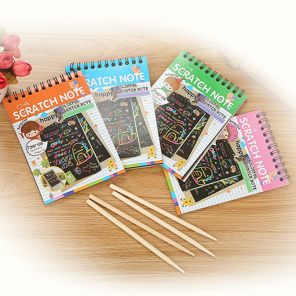 Amazon.co.jp: 4冊セット スクラッチアート スクラッチノート お