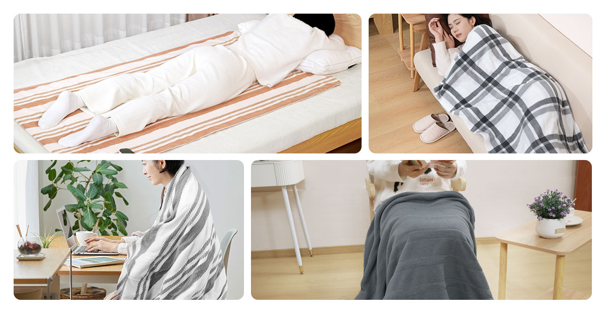 Amazon.co.jp : BAYATA 電気毛布 掛け敷き兼用 洗える【160x80cm 7段階