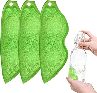 Magic Beans Bottle Cleaner, Bottle Cleaning Sponge, Beans-Shaped Bottle Cleaning Sponge, Reuseable Bottle Cleaning Sponge, Heat Resistance Bottle Sponge for Internal Cleaning of Small Mouth (3pcs)
