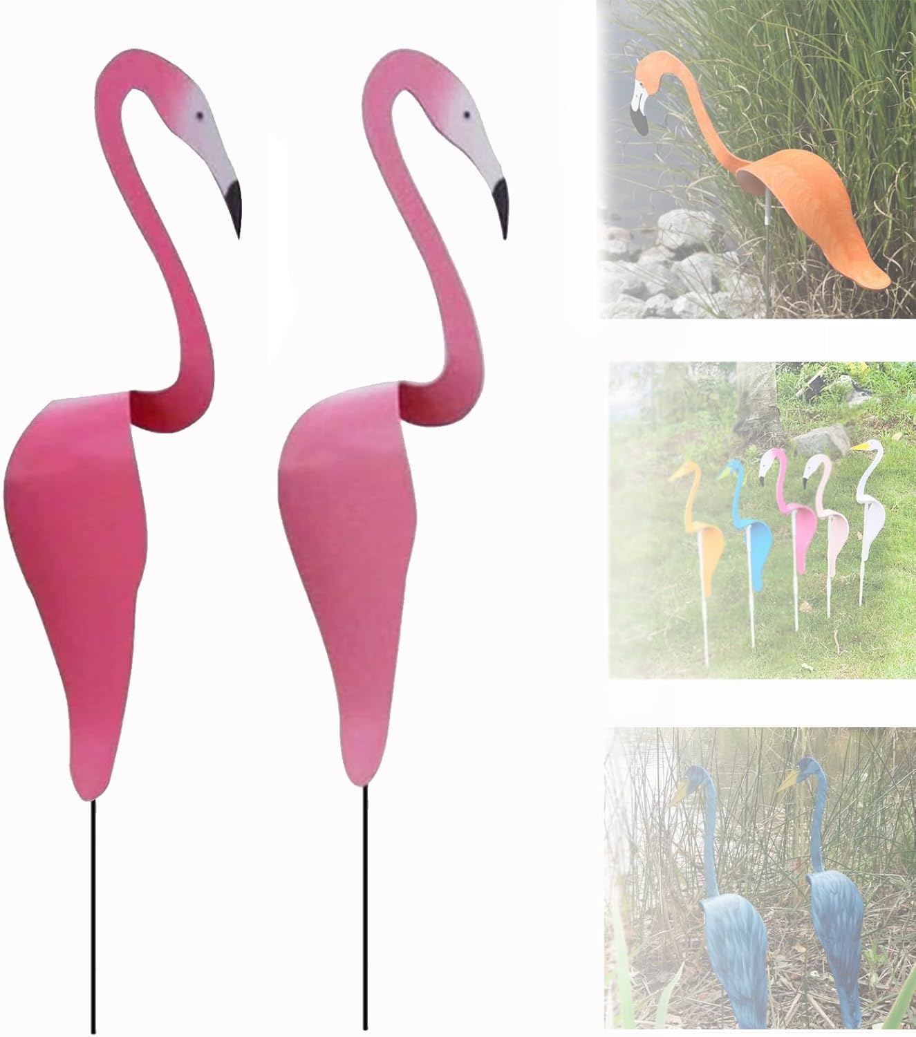 Tanzende Flamingo Gartenfiguren - Bunte Windspiele Für Draußen