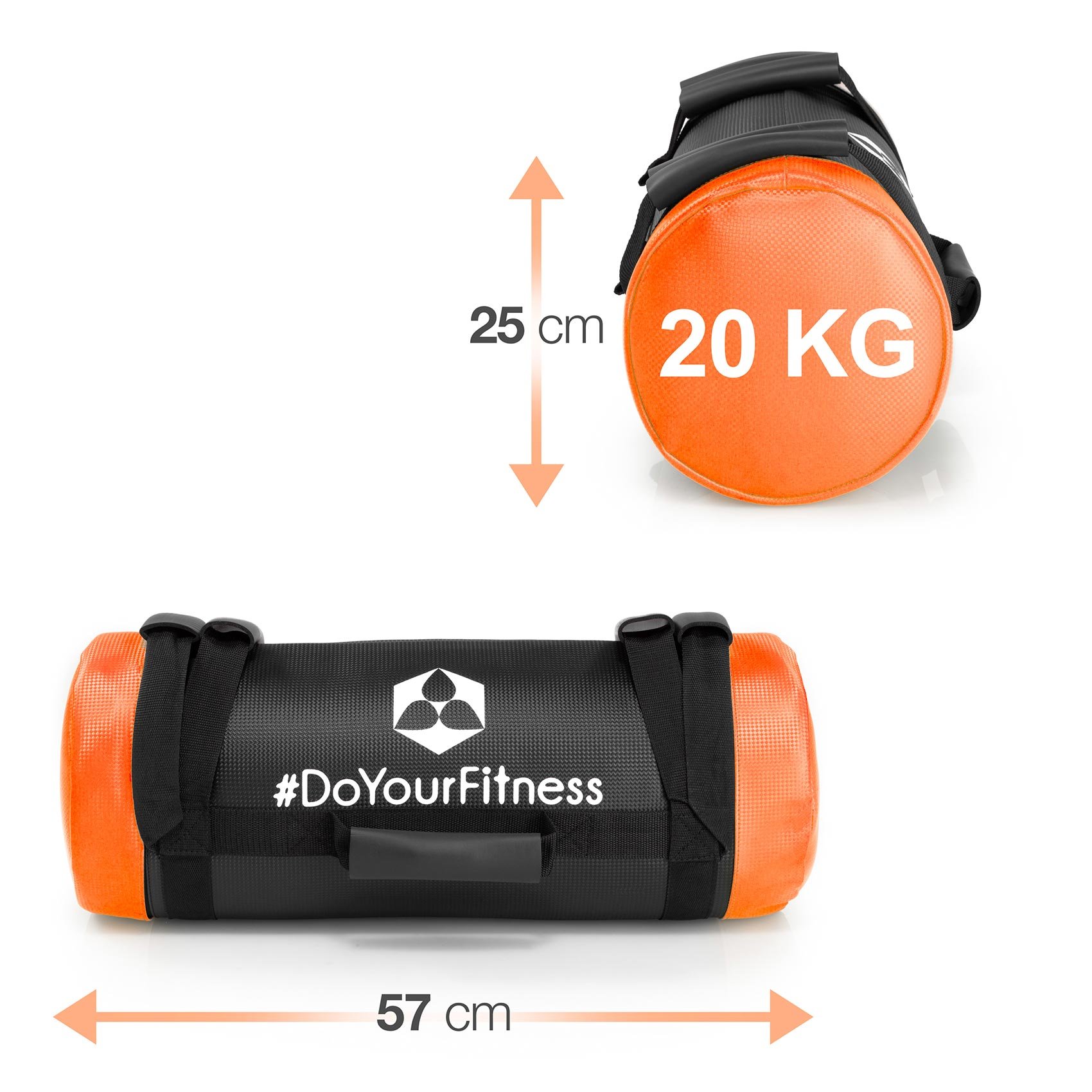 #DoYourFitness x World Fitness Power Bag Carolous 5 kg - Saco de Arena para Entrenamiento de Fuerza y Resistencia - Sandsack Cubierta de Nylon con Costuras Reforzadas