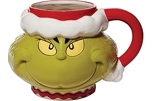 Department 56 Grinch Santa Face Sculpted Coffee Mug - A Festive Find for Grinch Lovers