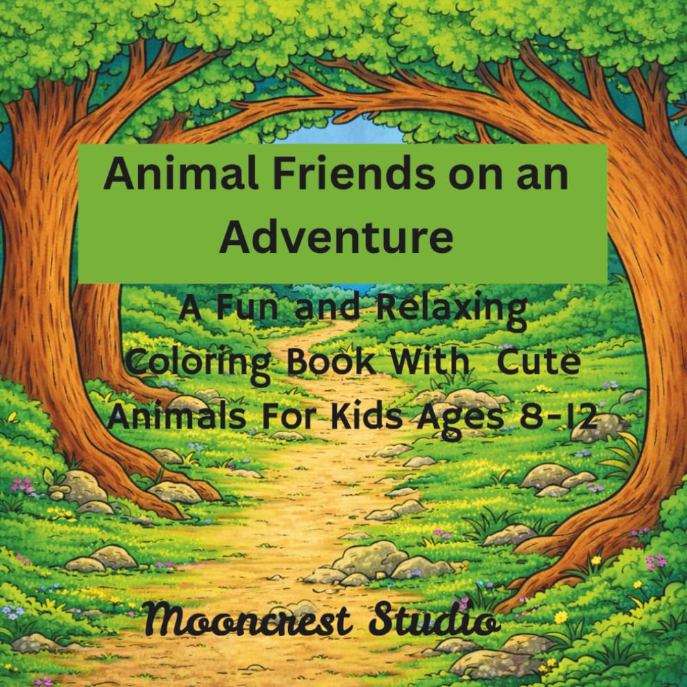 Animal Friends on an Adventure: A Fun and Relaxing Coloring Book With Cute Animals For Kids