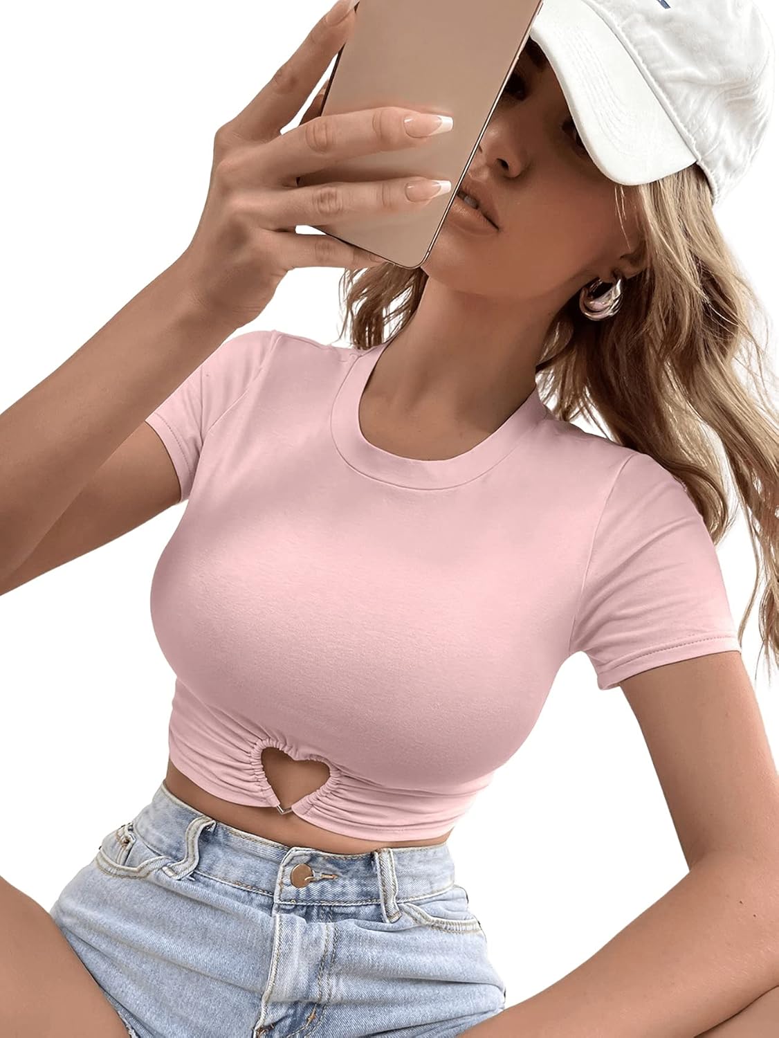 SOLY HUX Women's Summer Crop Top Short Sleeve T Shirt Cute Tee - Image 3