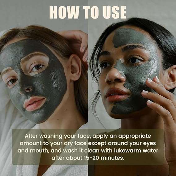 Recovery Mud Mask, Deep Cleansing Relief Clay Mask For Face, Moisturizing Soothing Glass Skin Face Mask for Pores Purifying and Oil Control Natural Wash Off Body Mud, All Skin Types