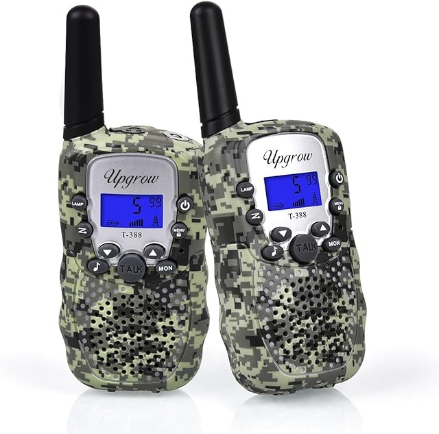Upgrow Walkie Talkies 8 Channel 2 Way Radio Kids Toys Wireless 0.5W PMR446 Long Distance Range Walkie Talkie for Field Survival Biking and Hiking (Camouflage)