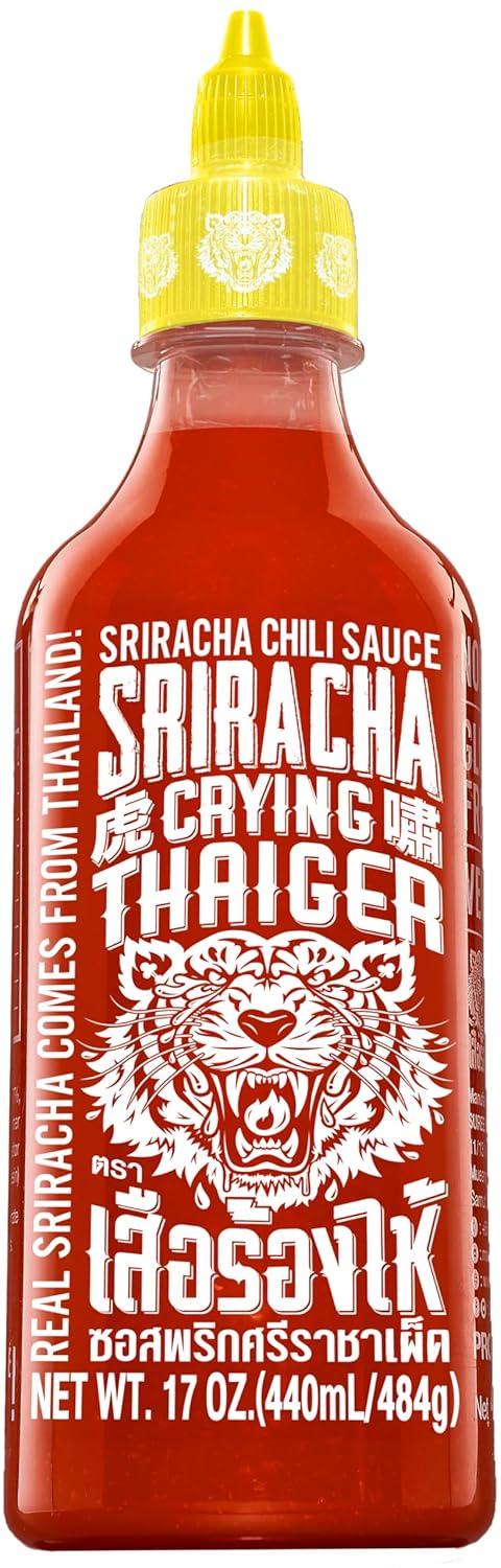 Crying Thaiger Sriracha Mayo Chili Sauce in Squeeze Bottle 17.4 Ounce, Vegan, Gluten Free, Non-GMO, from Thailand (Pack of 12)