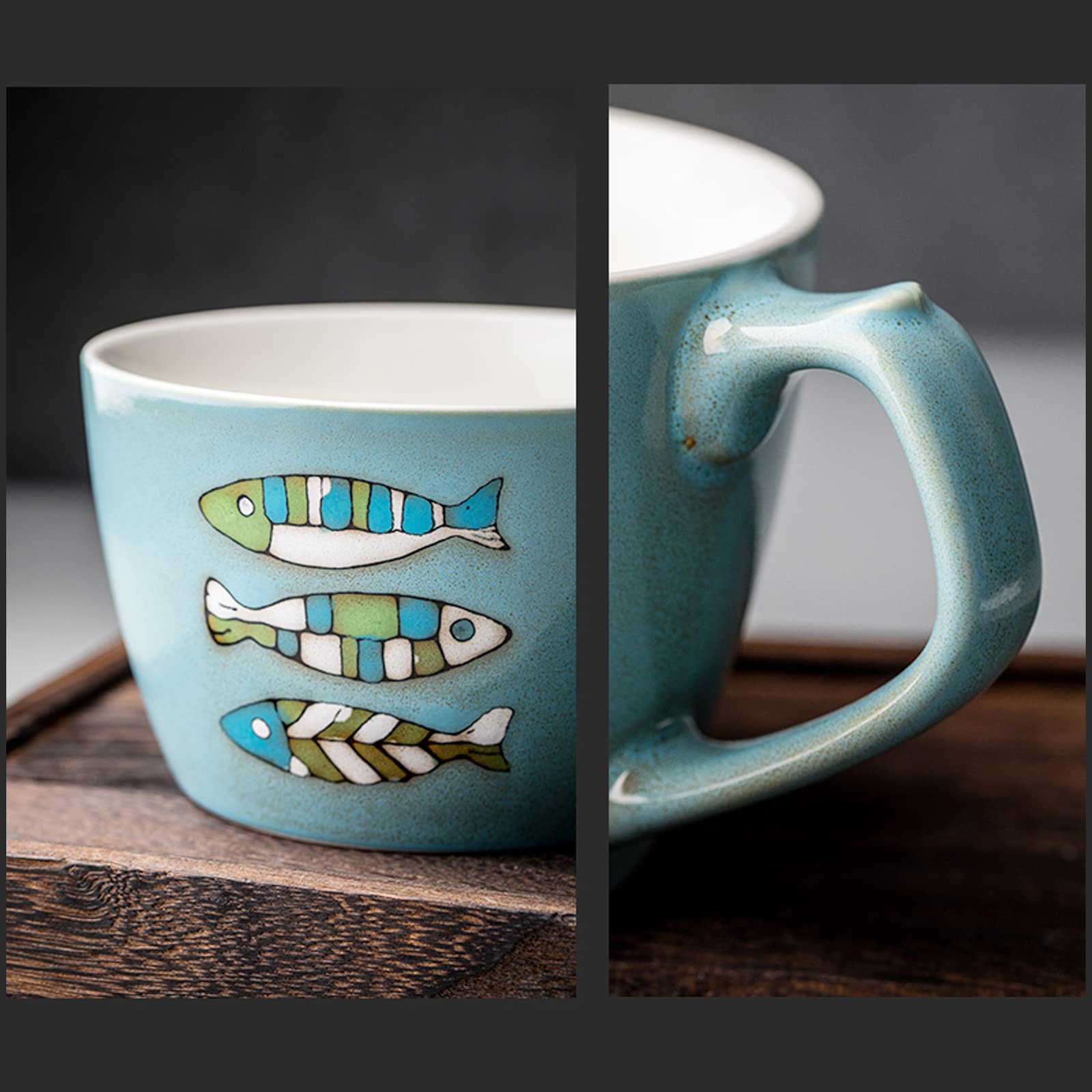Wykwintna ceramika, duża pojemność ceramicznego śniadaniowego kubka/650 ml, duży kaliber ceramicznego kubka, ceramiczne kubki do kawy, porcelanowy kubek na poranną herbat