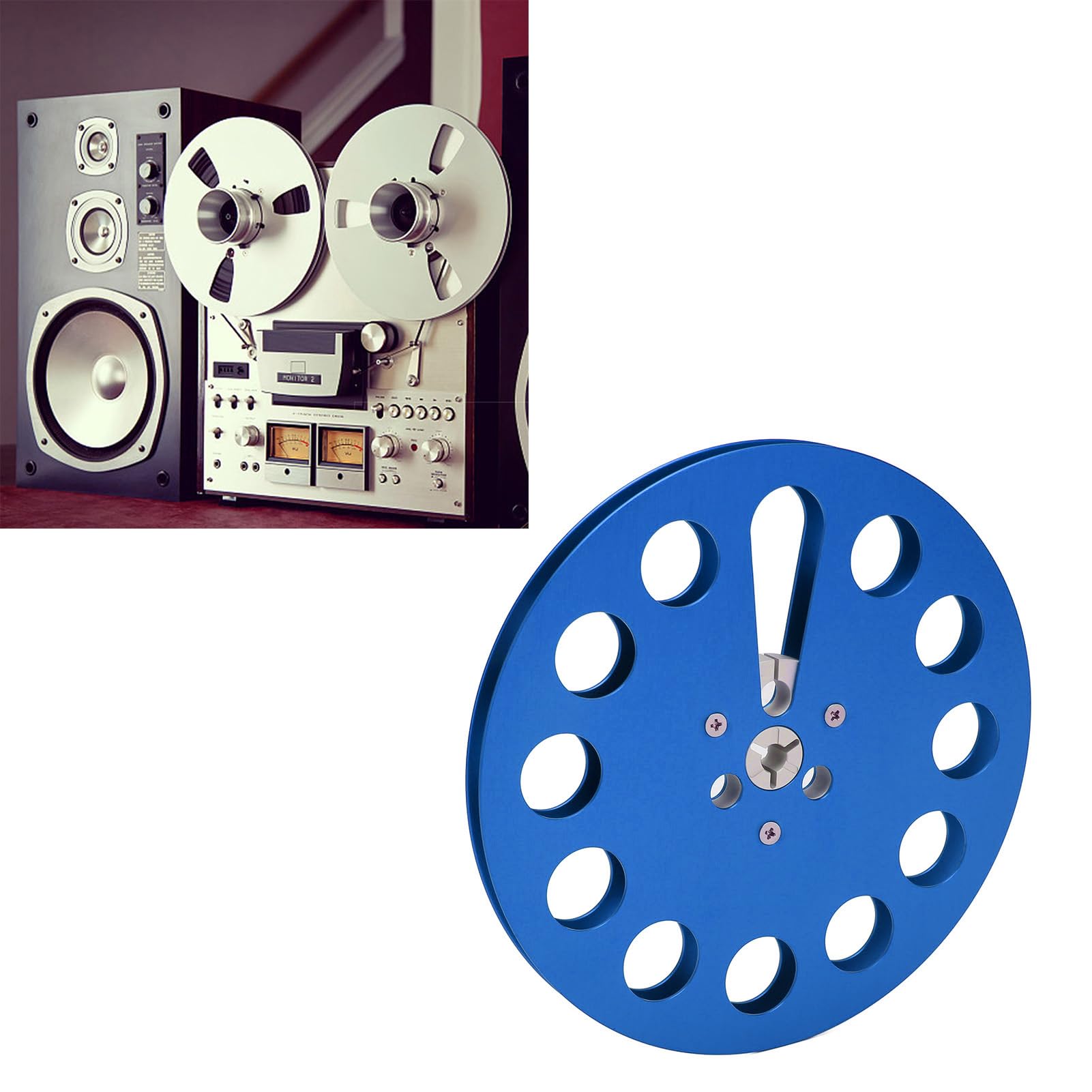 Bobina Nastro Vuota 1/4 7 Pollici In Lega Alluminio - 11 Fori Per Registratori A Bobina Aperta - Foto 9