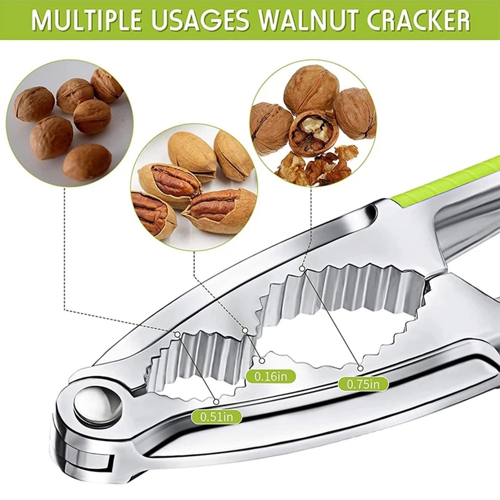 Casse-noix En Métal HELOVGE - Pinces Robustes Pour Noix, Noisettes, Amandes, Noix De Pécan - 5