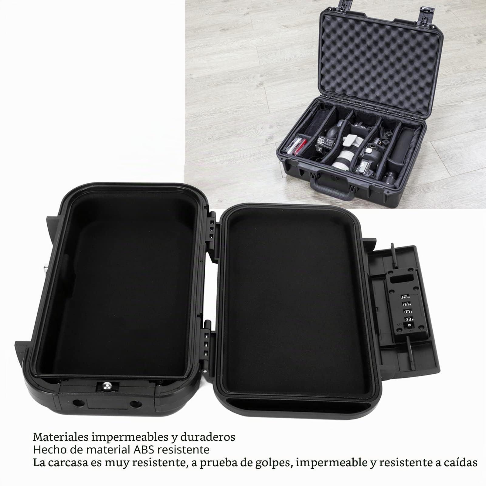 Caja de Seguridad Portátil Con Código, Cadena Extraíble, Antirrobo e Impermeable para Coche, Dormitorio, Playa, Hotel y Viajes