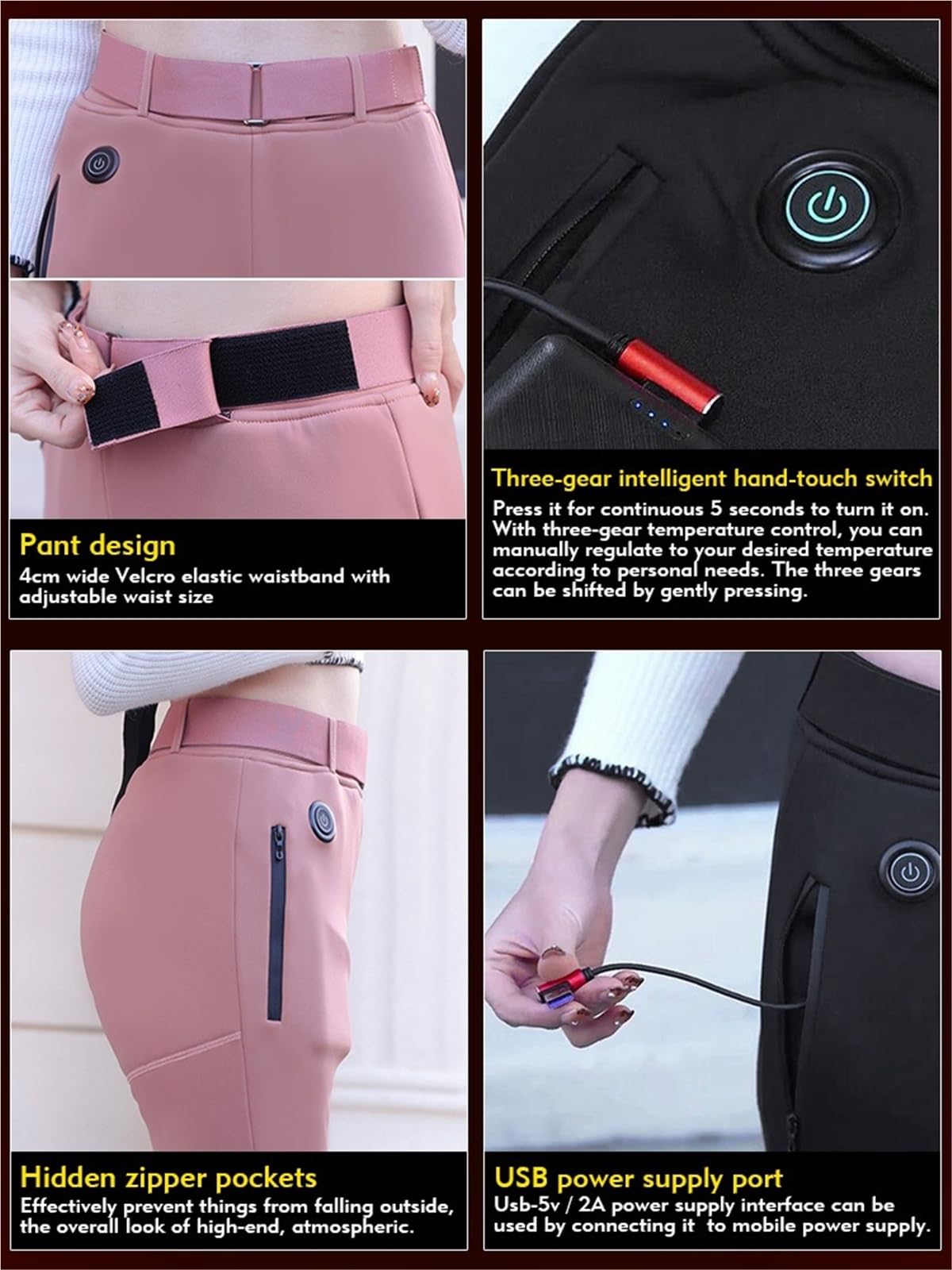 Spodnie Ocieplane Dla Kobiet, Legginsy Z Polaru Softshell Outdoor, Zimowe, Termiczne, Miękkie, Z Wysokim Stanem, Do Uprawiania Narciarstwa Wędrówek Biegania Ćwiczeń Spodnie Dresowe Spodnie Śnieżne