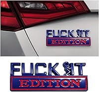 Vista 24 de Fuck It Edition Emblema para automóvil, calcomanías de decoración de parachoques de auto, calcomanía para guardabarros laterales 3D