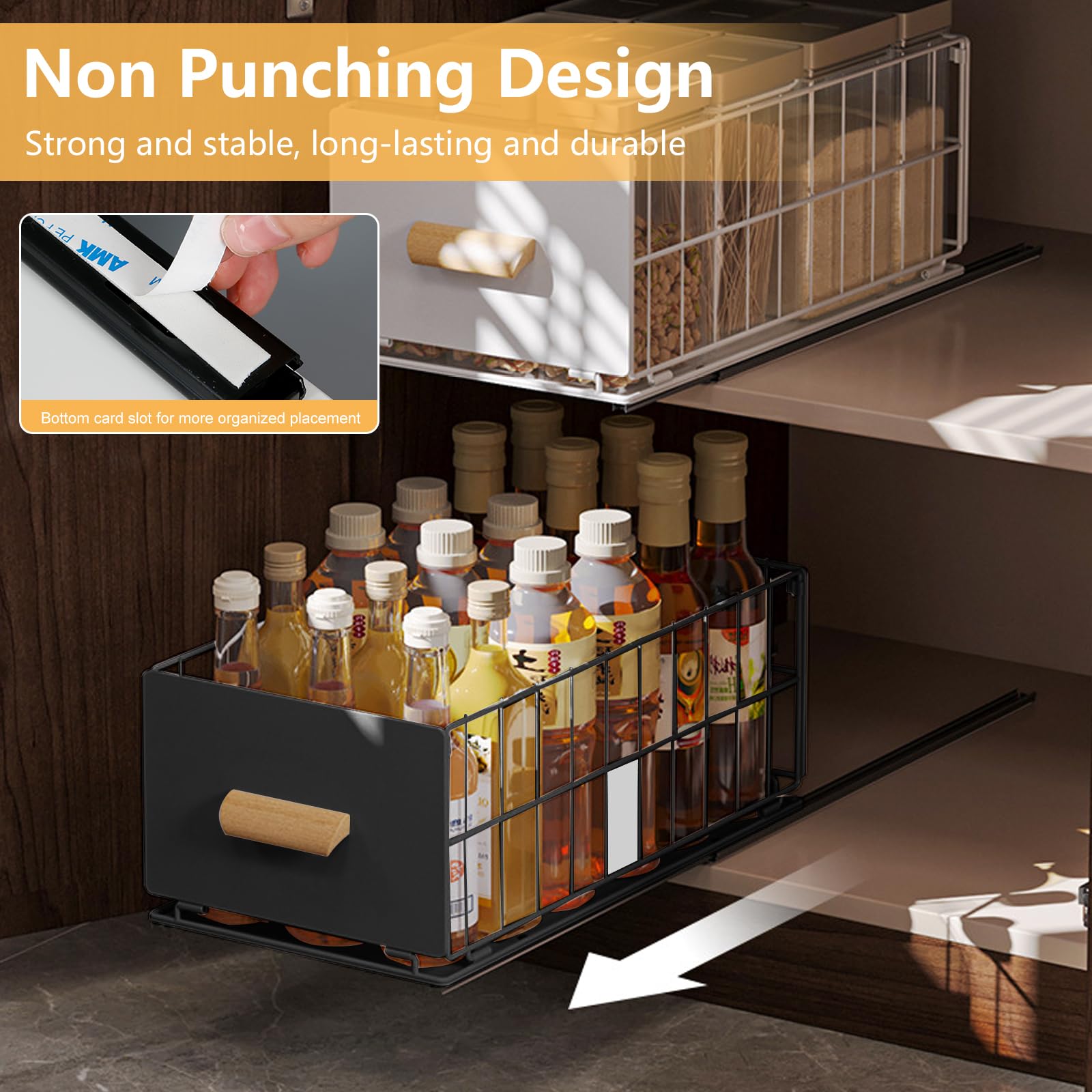 Cassetto Estrattibile Per Cucina 18 Cm - Organizer Sotto Armadio Con Guide Scorrevoli - Foto 14