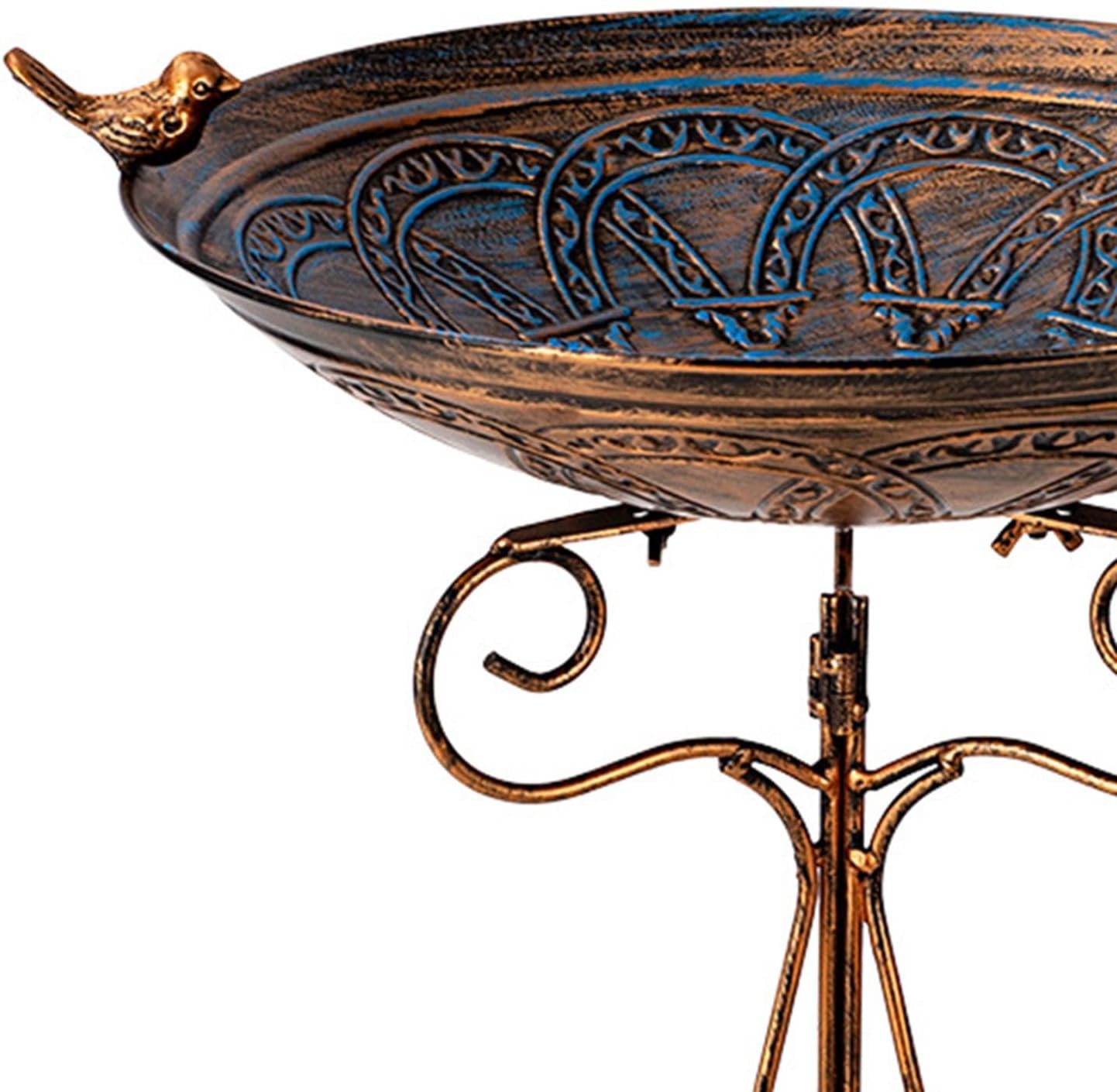 Bath Feeder Water Bowl Multifunctional for Nature Lovers Sturdy Vintage Design 32x47.5cm Weighted Tripod Base