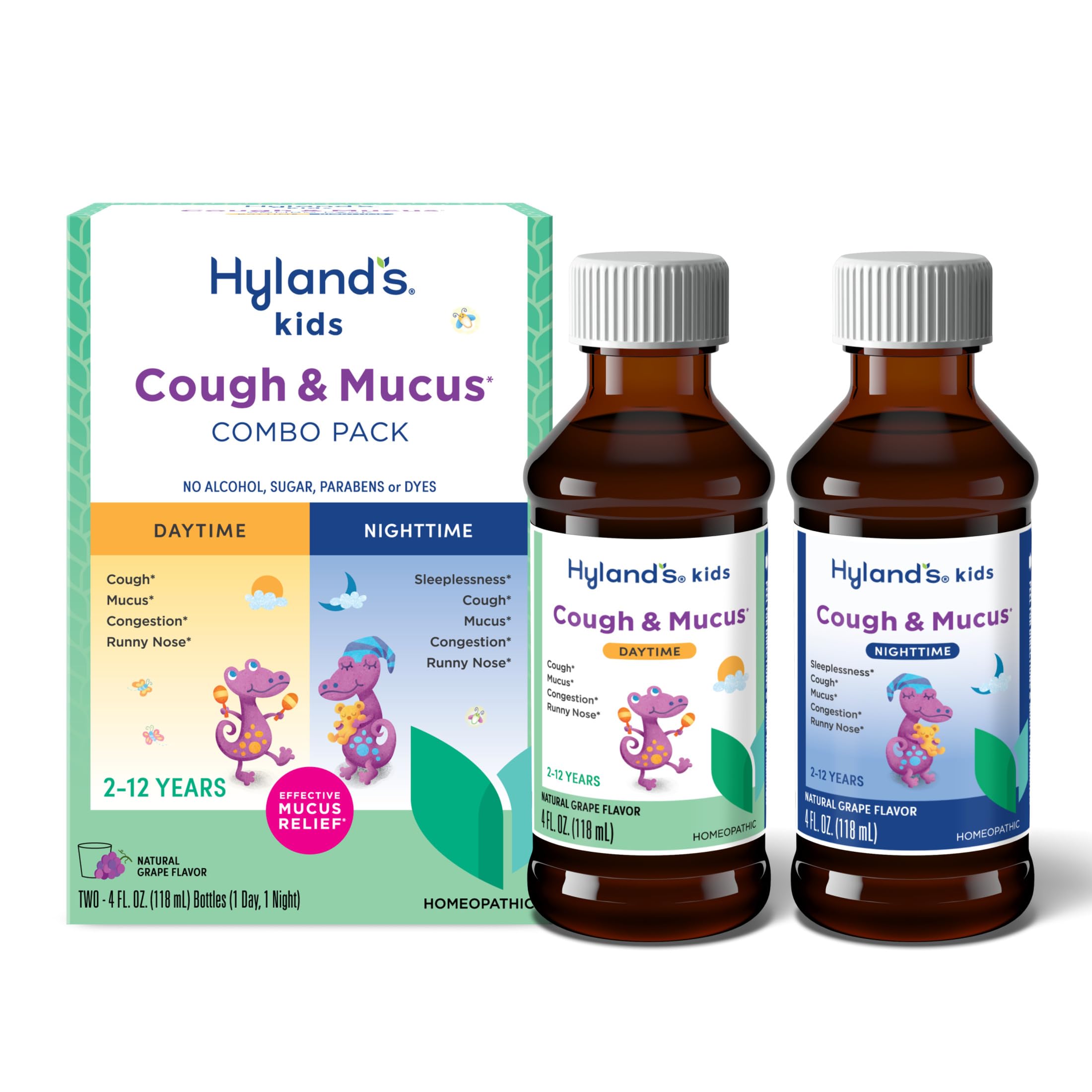 Hyland's Kids Cough Syrup and Mucus Relief Combo Pack