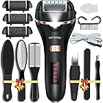 Electric Foot Callus Remover- Long Service Time, Rechargeable Electronic Foot File- Ideal Gift, Professional Pedicure Tools, Waterproof Foot Scrubber, Pedicure Kit Feet Care for Dead Skin (Black)
