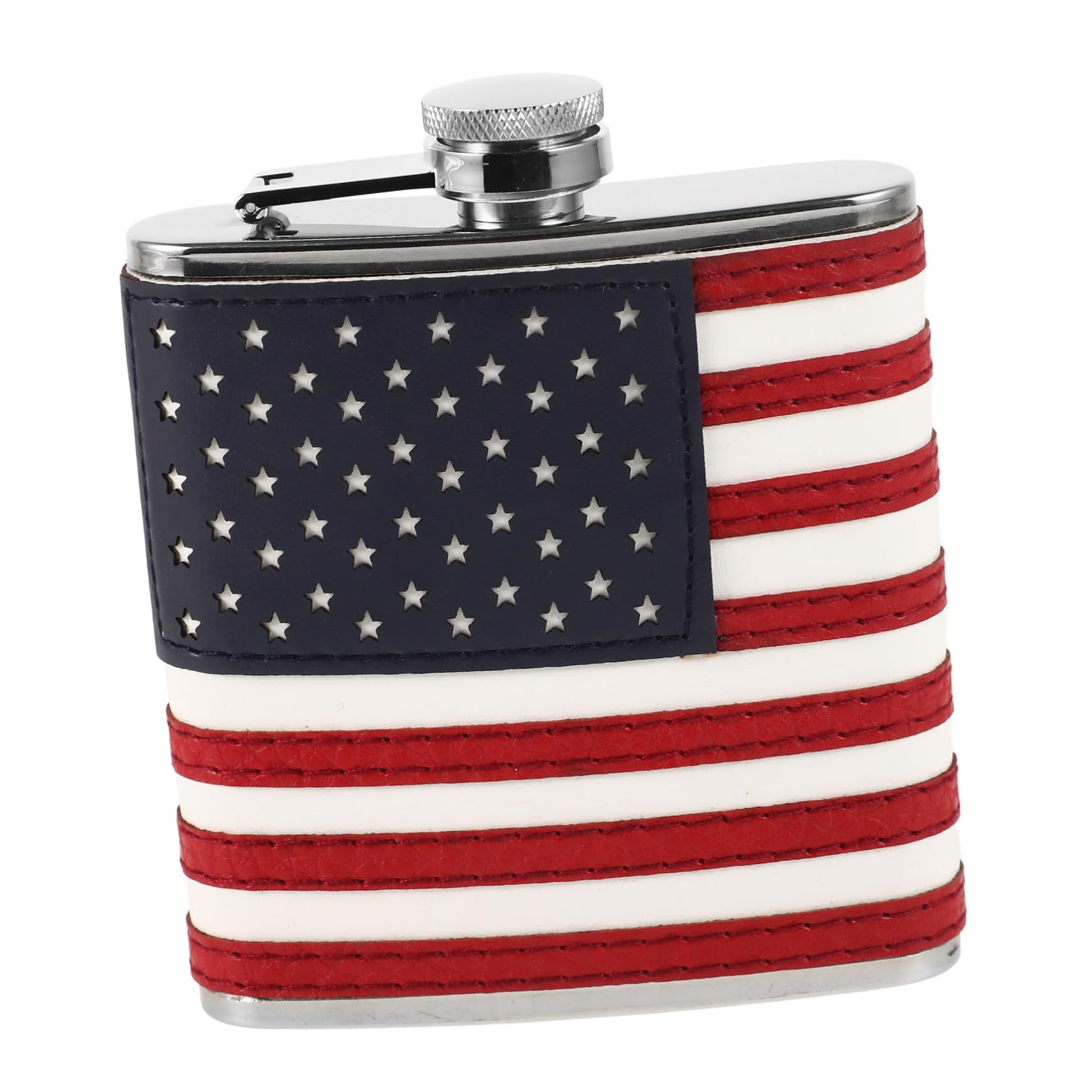 PRETYZOOM Stainless Steel Wine Flask 6oz/170ml Portable Hip Flask for Liquor Outdoor Adventure Camping Travel